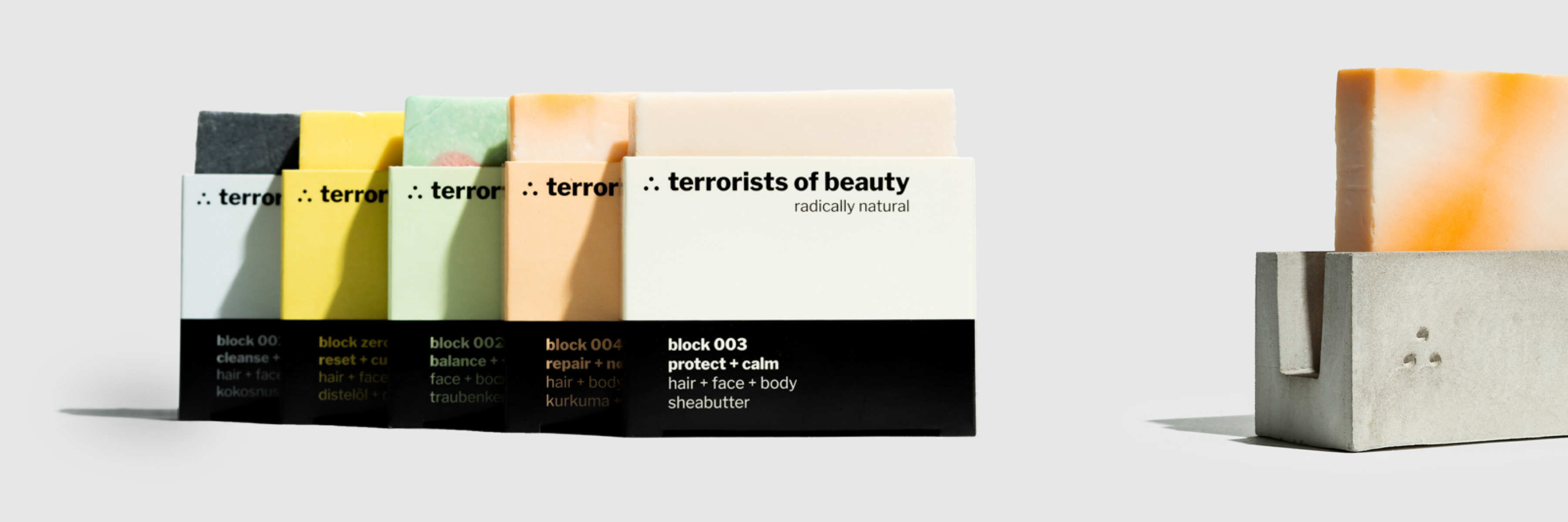 wir machen seife nachhaltig: das sortiment von terrorists of beauty