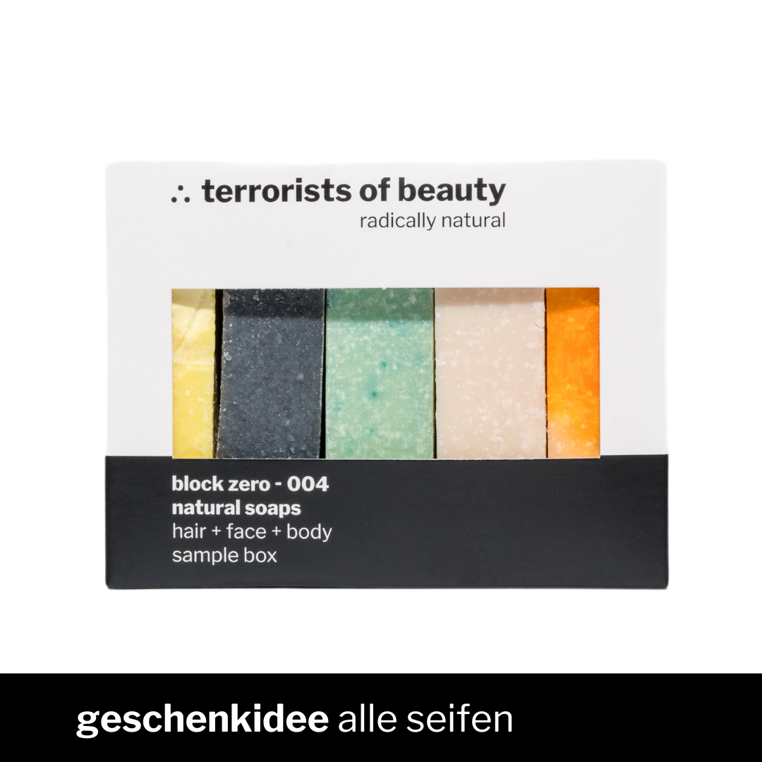 sample box XL mit 5 stücken aller terrorists of beauty seifen