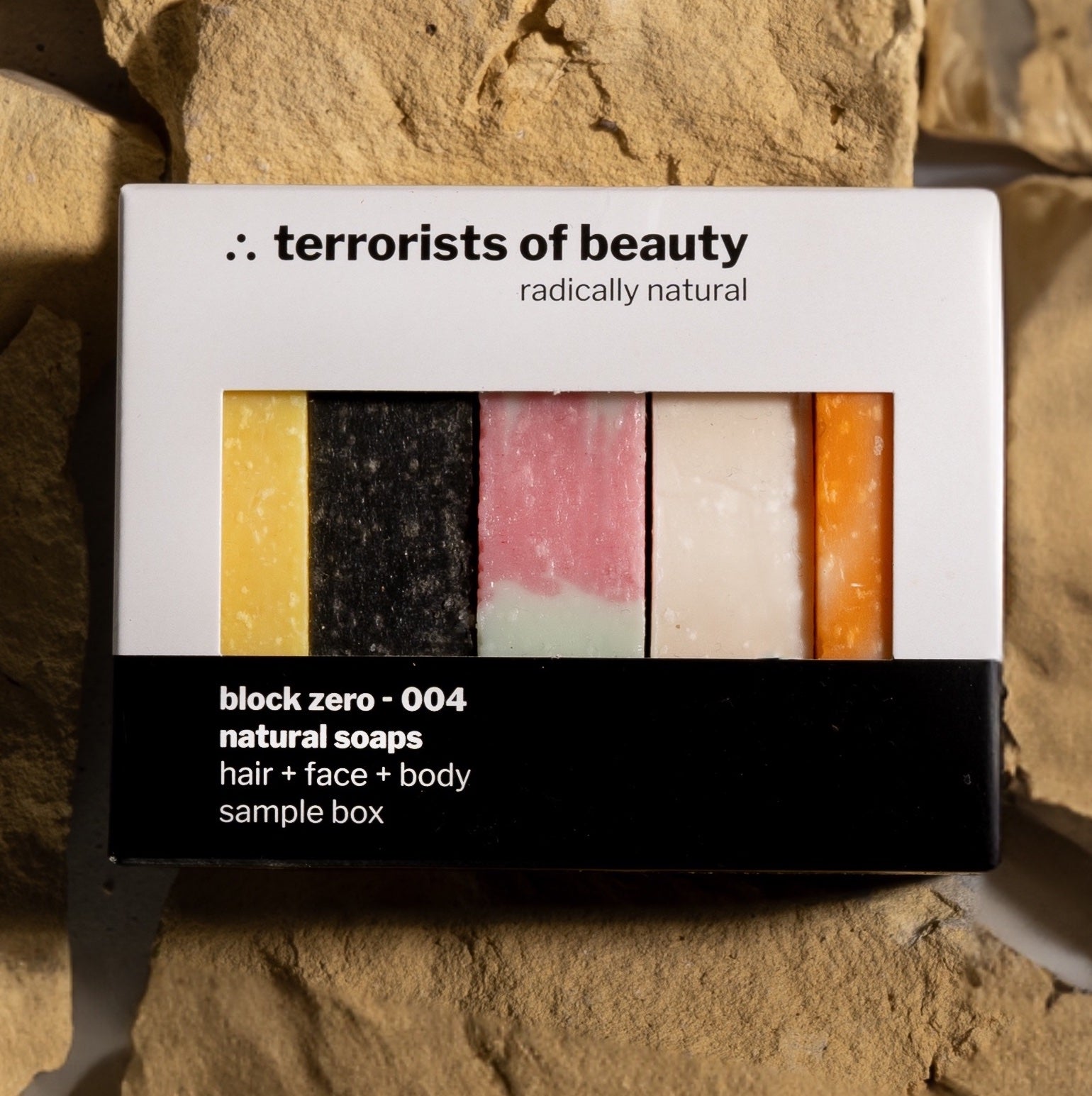 NEW! sample box XL | with 5 pieces of all terrorists of beauty soaps